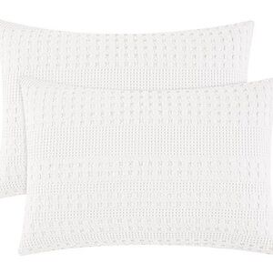 Pacific King size Luxurious White Textured Pillow Set of two, NWT